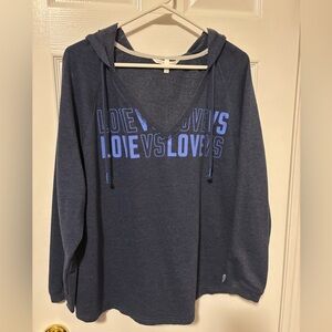 Victoria's Secret Brushed Dark Navy Pullover Hoodie
